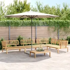 vidaXL - 5 Piece Patio Pallet Sofa Set - Solid Acacia Wood Garden Outdoor Furniture - Modular Design - 1 Table 4 Sofas