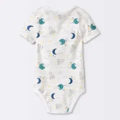  Baby 4pk Short Sleeve Bodysuit - Cloud Island&trade; Blue