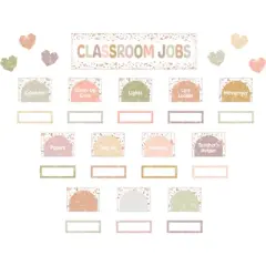 Teacher Created Resources&reg; Terrazzo Tones Classroom Jobs Mini Bulletin Board Set, 59 Pieces