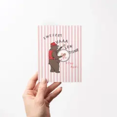 Valentine's Day Friendship Greeting Card Pack Sets, 'Sweet VA LEN TINE Bear Song' (3 ct) by Ramus & Co