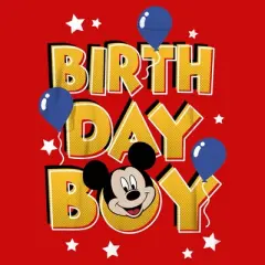 Boy's Disney Mickey Mouse Birthday Boy Balloons T-Shirt