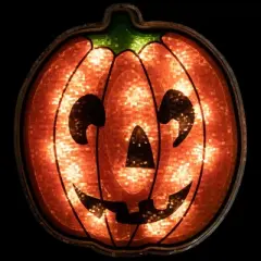 Northlight Lighted Jack O' Lantern Halloween Window Decoration - 13.5"