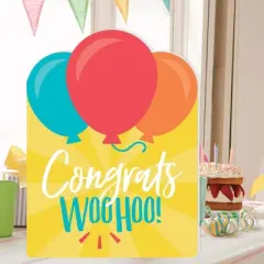 Big Dot of Happiness Congrats - Congratulations Giant Greeting Card - Big Shaped Jumborific Card