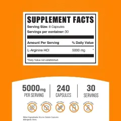 BulkSupplements L-Arginine HCl Capsules