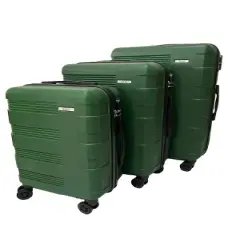 Polli ABS Hard shell Lightweight 360 Dual Spinning Wheels Combo Lock 28", 24", 20" 3 Piece Luggage Set