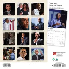 Browntrout 2024 Wall Calendar 12"x12" President Barack Obama