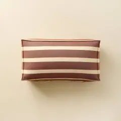 44"x22"x10" Cabana Stripe Outdoor Patio Cushioned Bench Brown/Natural - Hearth & Hand&trade; with Magnolia