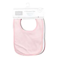 Hudson Baby Infant Girls Rayon from Bamboo Bib with Waterproof Lining 10pk, Pink Black, One Size