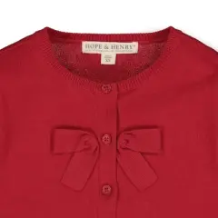 Hope & Henry Girls' Bow Front Cardigan, Infant