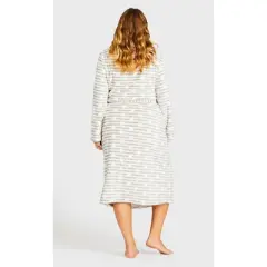 Women's Plus Size  Snowflake Robe - gray | AVENUE