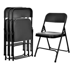 Set of 4 Premium Resin Plastic Folding Chairs - Hampden Furnishings