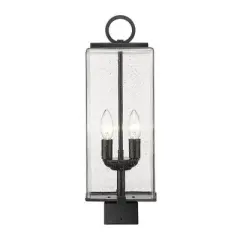 Sana Outdoor Aluminum Fixture - 2 Bulbs, Dimmable, Wet Rated, 7"W x 20"H, Matte Black