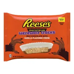 Reese's Peanut Butter Milk Chocolate & Vanilla Cr&egrave;me Werewolf Tracks Cup Halloween Candy Snack Size - 9.35oz