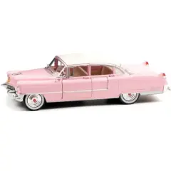 1955 Cadillac Fleetwood Series 60 Pink with White Top 1/24 Diecast Model Car by Greenlight