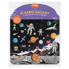 Space Sticker Book: Reusable Puffy Sticker Activity Book for Kids - (Si Sabo Sticker Books for Kids) by  Mike Alfaro & Gerardo Guill&eacute;n (Hardcover)