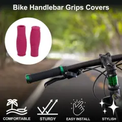 Unique Bargains Bike Handlebar Grips Covers 4.92" Long Pink 1 Pair