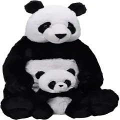 Wild Republic Mom & Baby Jumbo Panda Stuffed Animal, 30 Inches