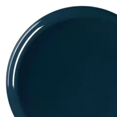 Smarty Had A Party 8.5" Navy Flat Round Plastic Salad Plates - 120 Plates