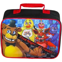 Five Night's At Freddy's FNAF Insulated Lunch Box Tote Bag Black