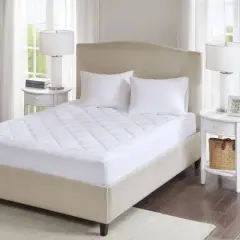 INFURNIC Mattresses Deep Pocket Waterproof Mattress Pad with Moisture-Wicking Features, Classic Quilting for Healthier Sleep, White, 75"*54"*0.8"