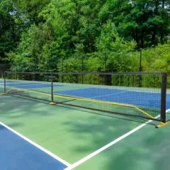 VEVOR Portable Pickleball Net System, 22FT Regulation Size Net, Weather Resistant Steady Metal Frame & Strong PE Net, Outdoor Game Sports Net