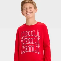 Boys' Chill Chill Chill Long Sleeve Graphic T-Shirt - art class&trade; Red