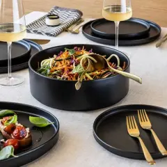 over&back Stackable 10" Hand-Finished Stoneware Serving Bowl