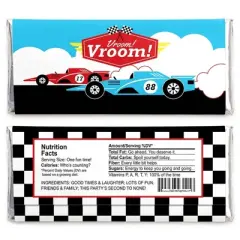 Big Dot of Happiness Let's Go Racing - Racecar - Candy Bar Wrapper Baby Shower or Race Car Birthday Party Favors - Set of 24