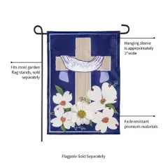 Evergreen Dogwood Blessings Garden Applique Flag 12.5 x 18 Inches Indoor Outdoor Decor