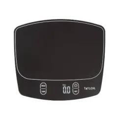 Taylor Waterproof Digital Kitchen 11 lb Food Scale Black: LCD Display, Battery Powered, Measures