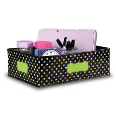 Teacher Created Resources&reg; Chalkboard Brights Storage Bin, 16" x 11" x 5", Pack of 2