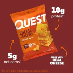 Quest Nutrition Cheese Crackers - Cheddar Blast