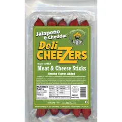 Buffalo Bills 8oz Jalapeno & Cheese Deli CheeZers (Meat & Cheese Sticks) - Four 8oz Packs