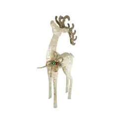 Northlight 46.5" Lighted Brown and Ivory Reindeer Outdoor Christmas Decoration