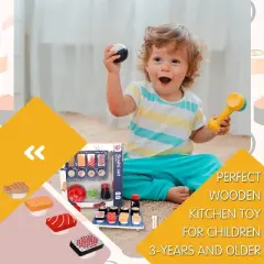 Leo & Friends Wooden Sushi 14pc Set