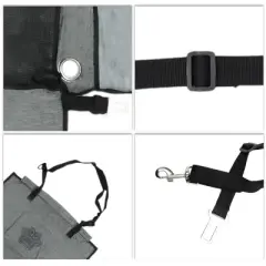 Unique Bargains Breathable Mesh Pet's Car Seat Cover Gray 1 Pc