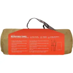 McNett Tactical Microfiber Ultra Compact Towel - Large - Coyote