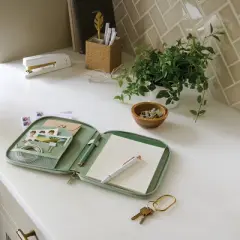 Faux Leather Zip Tech Case 7"x9" - Green -Threshold&trade;