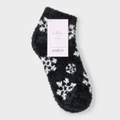 Women's Snowflake Cozy Low Cut Socks - Auden&trade; 4-10