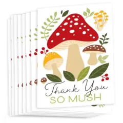 Big Dot of Happiness Wild Mushrooms - Red Toadstool Party Thank You Cards (8 count)