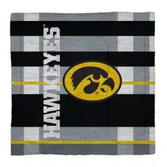 NCAA Iowa Hawkeyes Heathered Stripe Queen Bedding Set in a Bag - 3pc