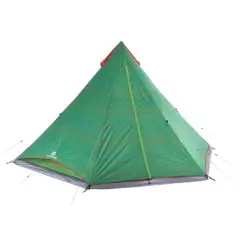 Outbound CTI3996508 6 Person 3 Season Lightweight Backyard Festival Camping Tent with Zip Up Carry Bag and Heavy Duty 600 mm Coated Rainfly, Green