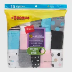 Hanes Girls' 14pk + 1 Hipster - Colors May Vary