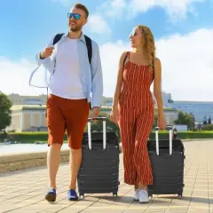 Luupatchy 20 inches Carry On Luggage with Expandable Spinner and TSA Lock Business for Men Women