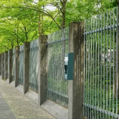 Emma and Oliver Locking Dog Waste Bag Dispenser with Glow in the Dark Sign, Hand Sanitizer Bottle and Rain Guard - 400 Pull Out Header Bags Included