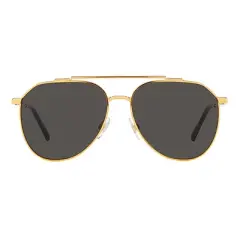 Dolce & Gabbana DG 2296 02/87 Unisex Aviator Sunglasses Gold 58mm