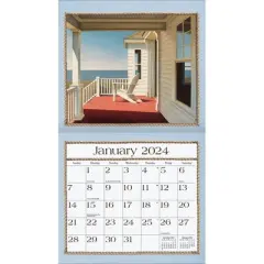 Lang 2024 Wall Calendar 24"x12" Seaside
