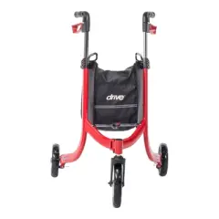 Drive Medical Nitro Euro-Style 3-Wheel Rollator - Lightweight Aluminum, One-Hand Folding