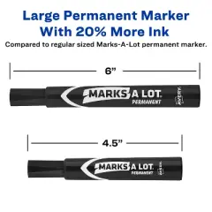 Avery Marks A Lot Permanent Markers, Large Desk-Style Size, Chisel Tip, Value Pack of 36 Black Markers (98206)