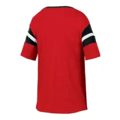 NCAA Georgia Bulldogs Girls' Short Sleeve Striped Shirt